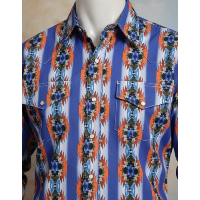Camisa Vaquera Wrangler Checotah #mlpos_36 | Color: Rey 5959 #color_rey_5959 #sku_112345959azlrg #sku_rtz586-rey-5959-classic