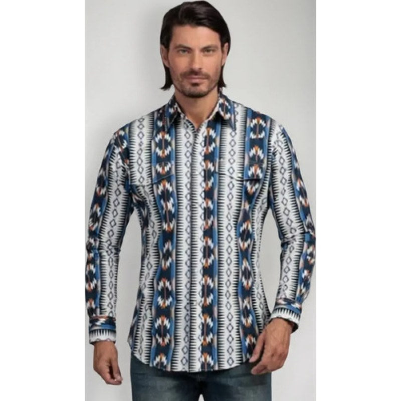 Camisa Vaquera Wrangler Checotah #mlpos_37 | Color: Blanco 6918 #color_blanco_6918 #sku_rtz586-blanco-6918-classic