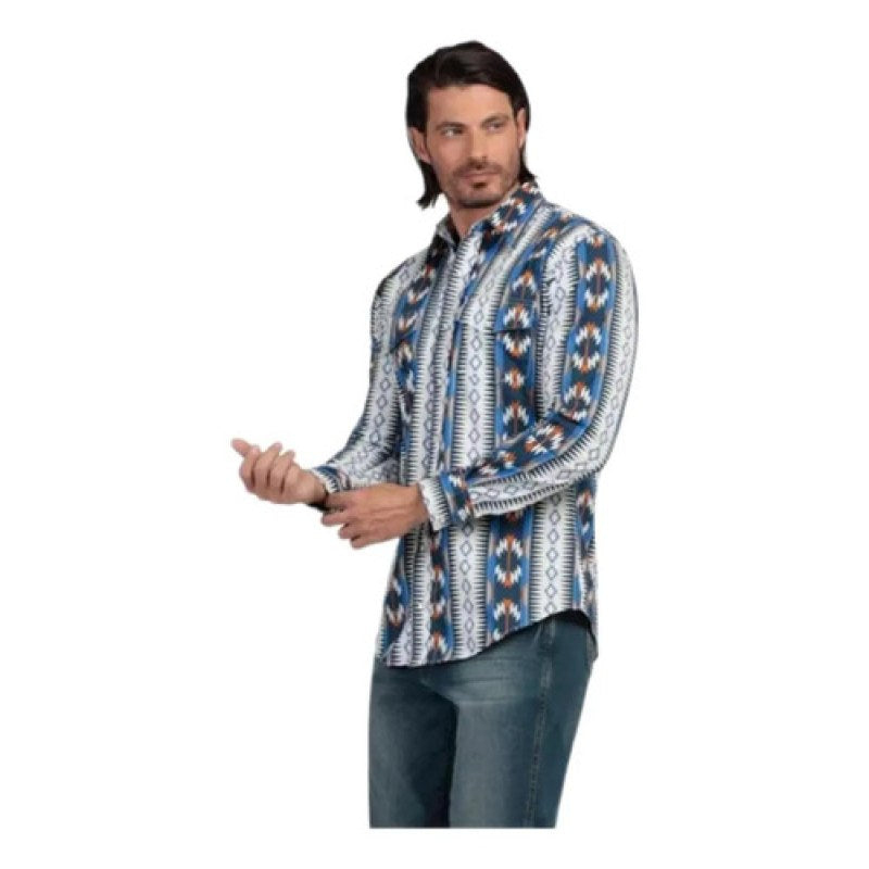 Camisa Vaquera Wrangler Checotah #mlpos_38 | Color: Blanco 6918 #color_blanco_6918 #sku_rtz586-blanco-6918-classic