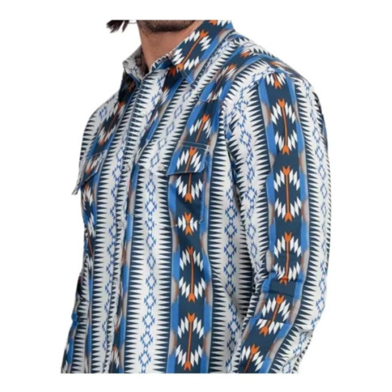 Camisa Vaquera Wrangler Checotah #mlpos_39 | Color: Blanco 6918 #color_blanco_6918 #sku_rtz586-blanco-6918-classic