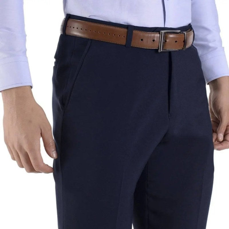 Pantalon Poliester De Vestir Tallas Extras Yale Caballero #mlpos_14 | Color: Marino #color_marino #sku_006117681946