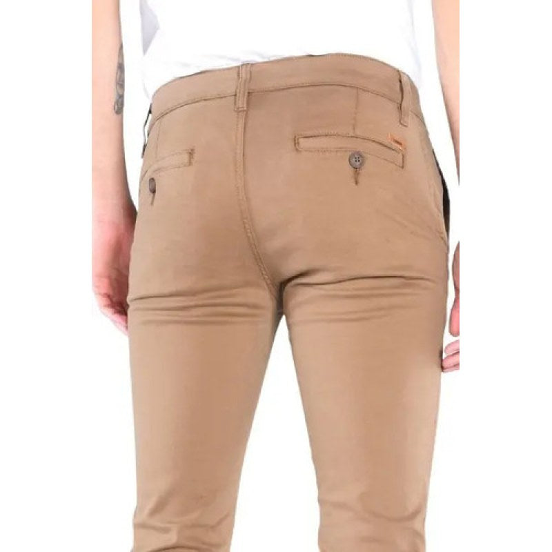 Pantalon Casual Oggi Jeans Gabardina Chinos Slim Hombre #mlpos_9 | Color: Slim Tabaco #color_slim_tabaco #sku_chinosslimt38