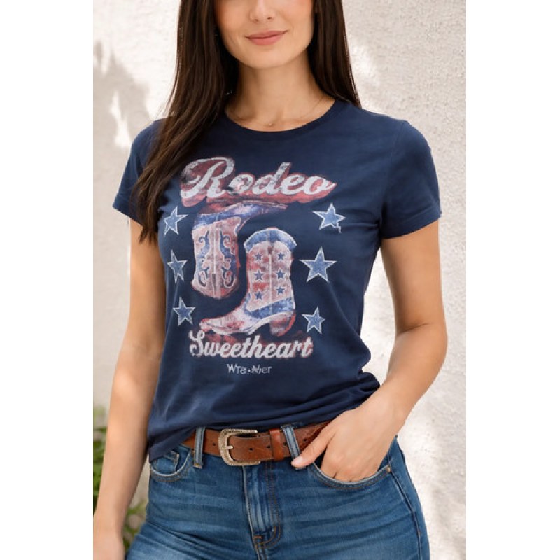 Playera Wrangler Blusas Vaquera Western Para Mujer Wrangler #mlpos_1 | Color: Marino 1721 #color_marino_1721 #sku_1721mnch #sku_1721mng #sku_1721mnxl