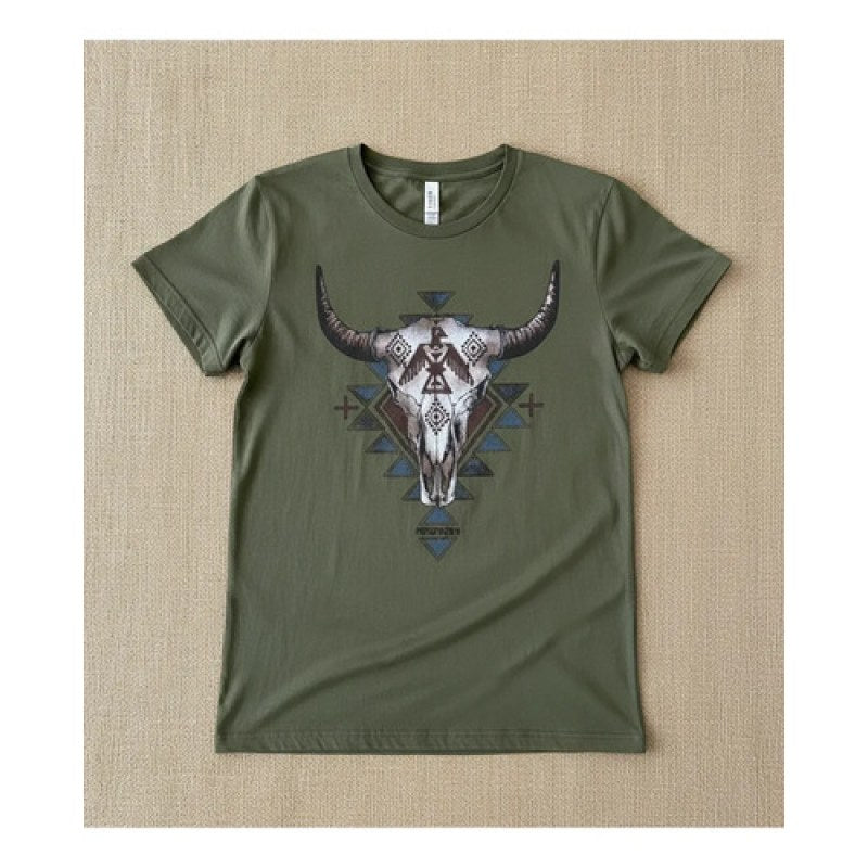 Playera Wrangler Blusas Vaquera Western Para Mujer Wrangler #mlpos_15 | Color: olivo 1720 #color_olivo_1720 #sku_1720vrdch