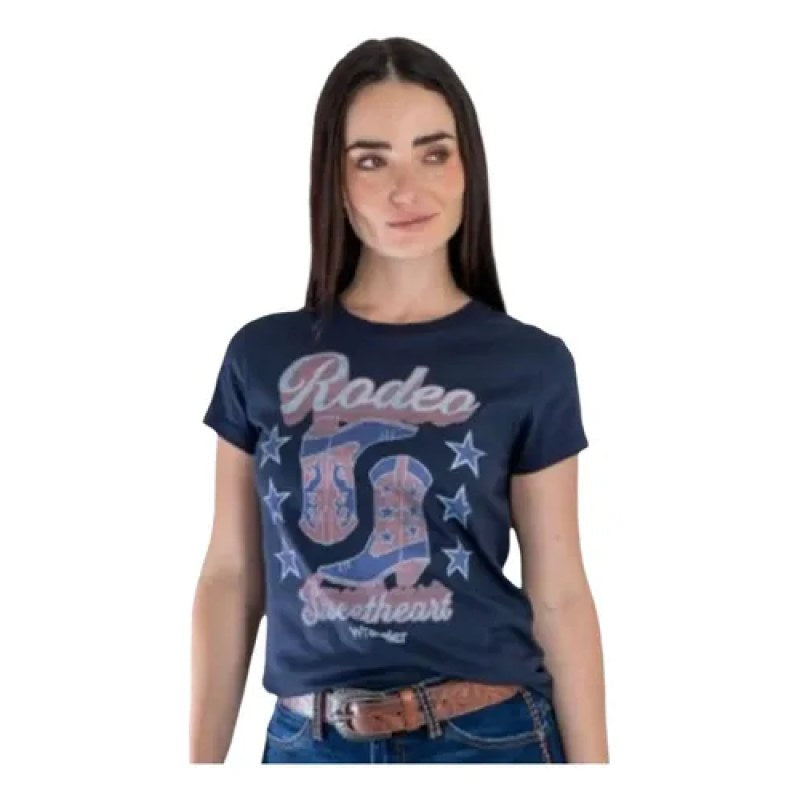 Playera Wrangler Blusas Vaquera Western Para Mujer Wrangler #mlpos_2 | Color: Marino 1721 #color_marino_1721 #sku_1721mnch #sku_1721mng #sku_1721mnxl