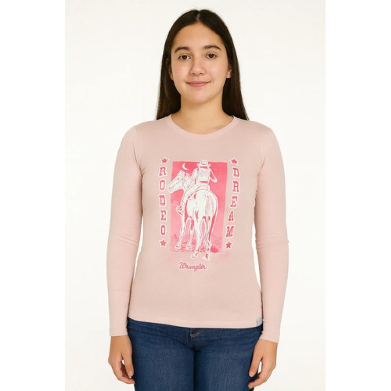 Playera Wrangler Blusas Vaquera Western Para Mujer Wrangler #mlpos_8 | Color: Rosa #color_rosa #sku_112365322rsg #sku_112365322rsm