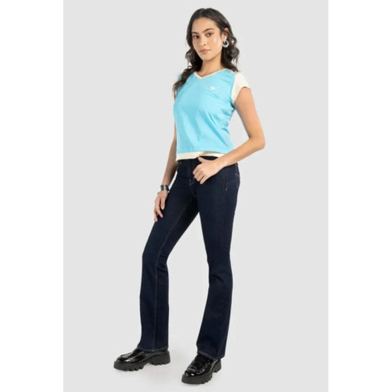 Pantalon Oggi Jeans Yess Mujer Boot Cut Semi Campana #mlpos_26 | Color: Suavizado #color_suavizado #sku_yesssv5 #sku_yesssv7 #sku_yesssv9 #sku_yesssv11 #sku_yesssv13 #sku_yesssv15