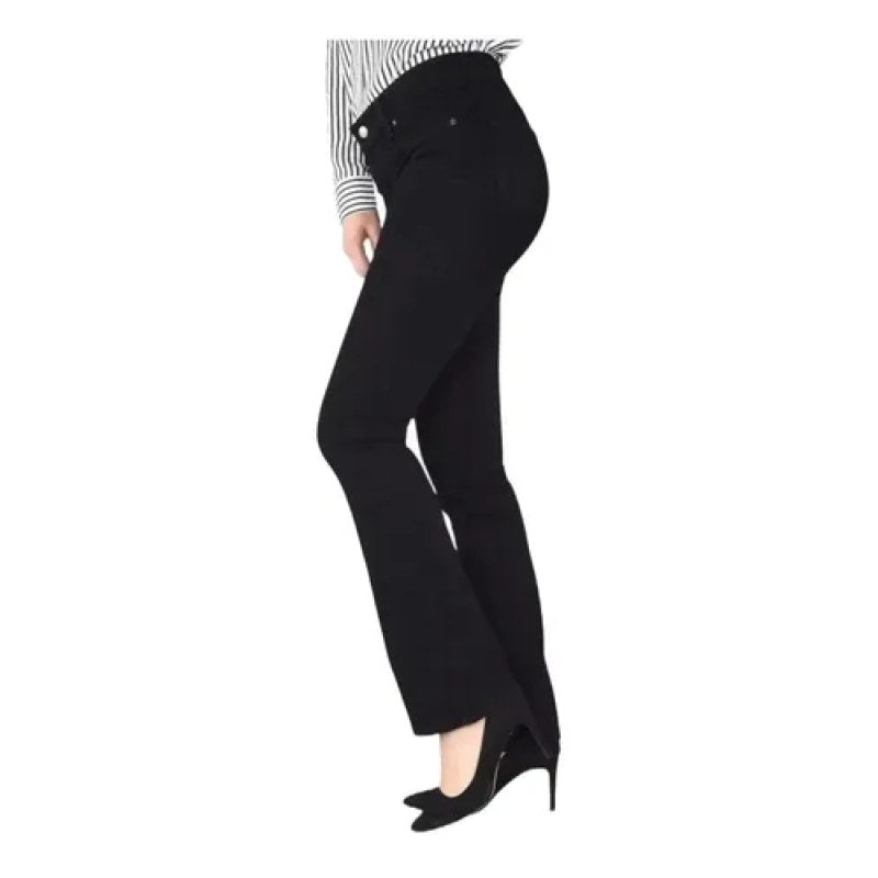 Pantalon Oggi Jeans Yess Mujer Boot Cut Semi Campana #mlpos_9 | Color: Black #color_black #sku_yessblack5 #sku_yessblack7 #sku_yessblack9 #sku_yessblack11 #sku_yessblack13 #sku_yessblack15