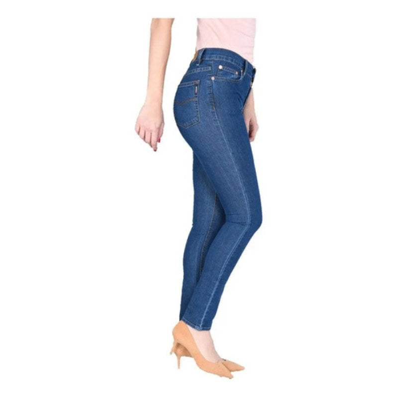 Pantalon Oggi Jeans Passion Dama Entubado Cintura Alta #mlpos_14 | Color: Ink #color_ink #sku_passionink15 #sku_passionink19