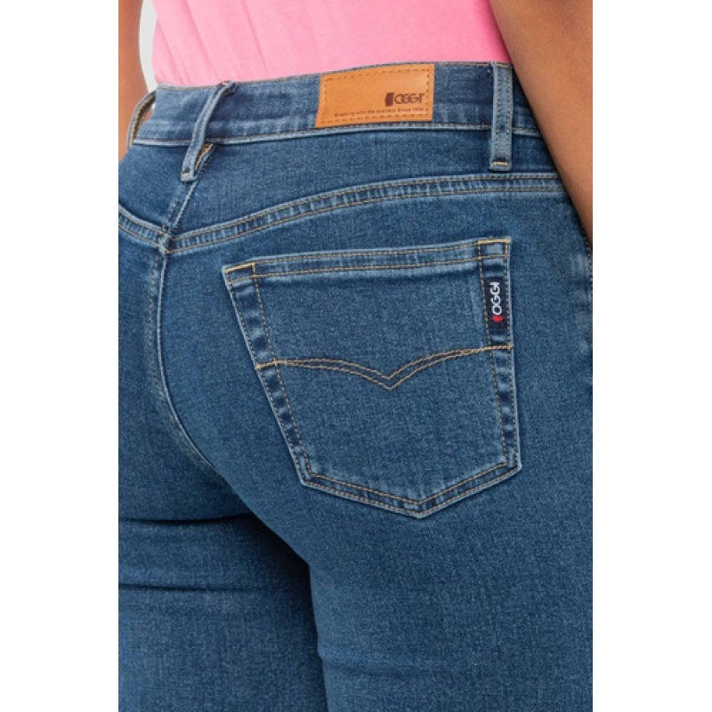 Pantalón Oggi Jeans Atraction Mujer Mezclilla Recto Bota #mlpos_4 | Color: Blue #color_blue #sku_atrcginblue9 #sku_atrcginblue11 #sku_atrcginblue13 #sku_atrcginblue15 #sku_atrcginblue19
