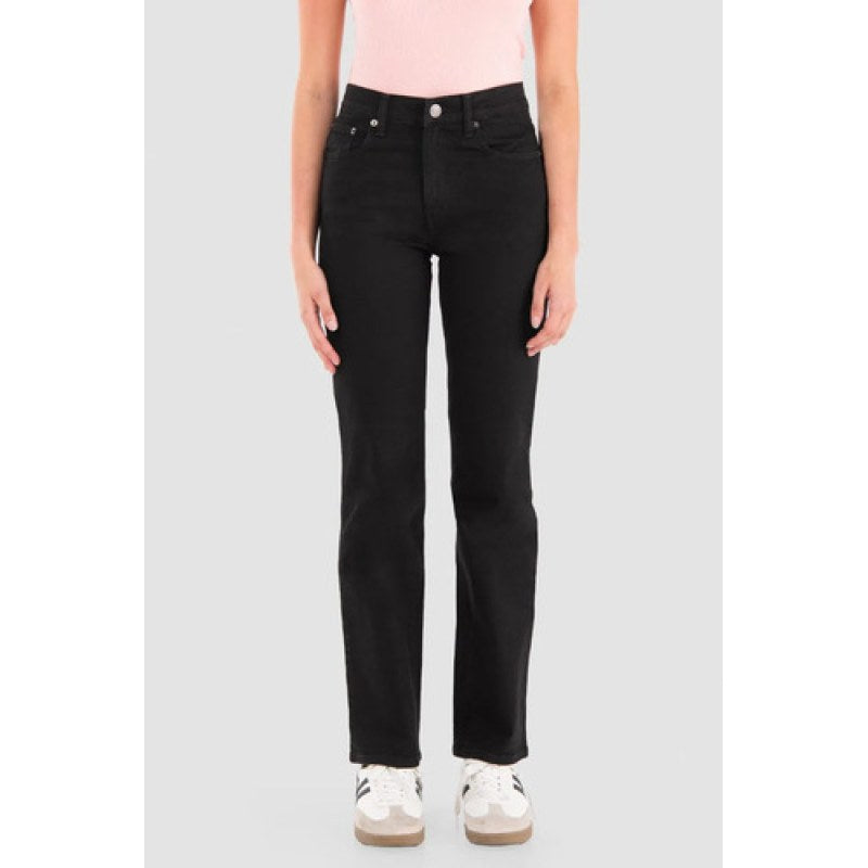 Pantalón Oggi Jeans Atraction Mujer Mezclilla Recto Bota #mlpos_7 | Color: Black #color_black #sku_atractionblack3 #sku_atractionblack7 #sku_atractionblack9 #sku_atractionblack11 #sku_atractionblack15 #sku_atractionblack19