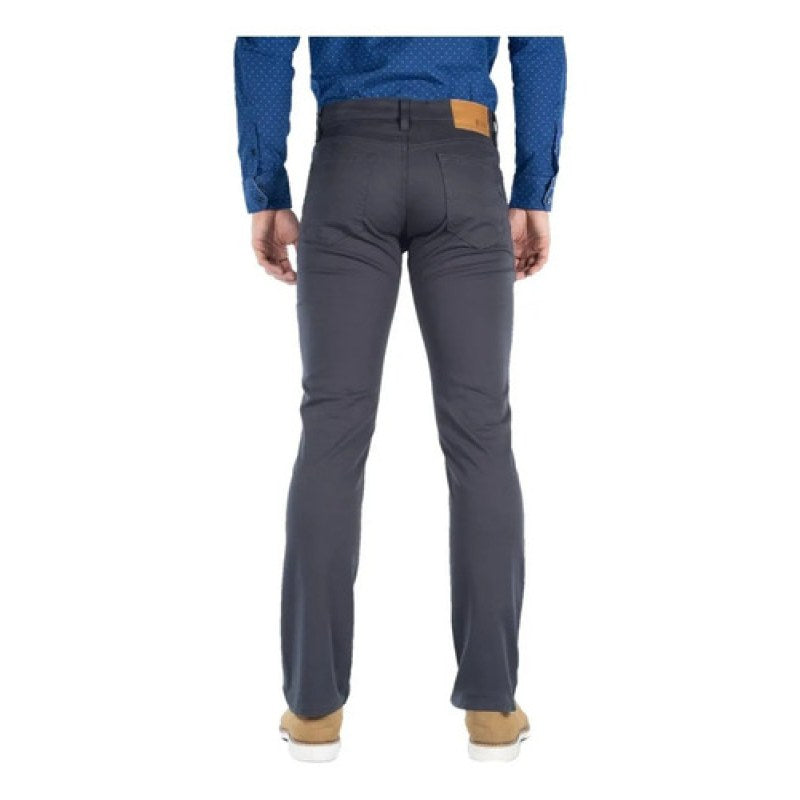 Pantalon Oggi Jeans Vaxter Gabardina Stretch Recto Hombre #mlpos_13 | Color: Gab. Gris #color_gab_gris #sku_vxmvgbox40
