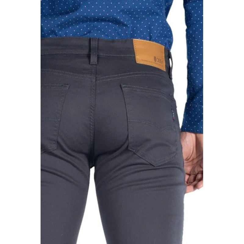 Pantalon Oggi Jeans Vaxter Gabardina Stretch Recto Hombre #mlpos_15 | Color: Gab. Gris #color_gab_gris #sku_vxmvgbox40