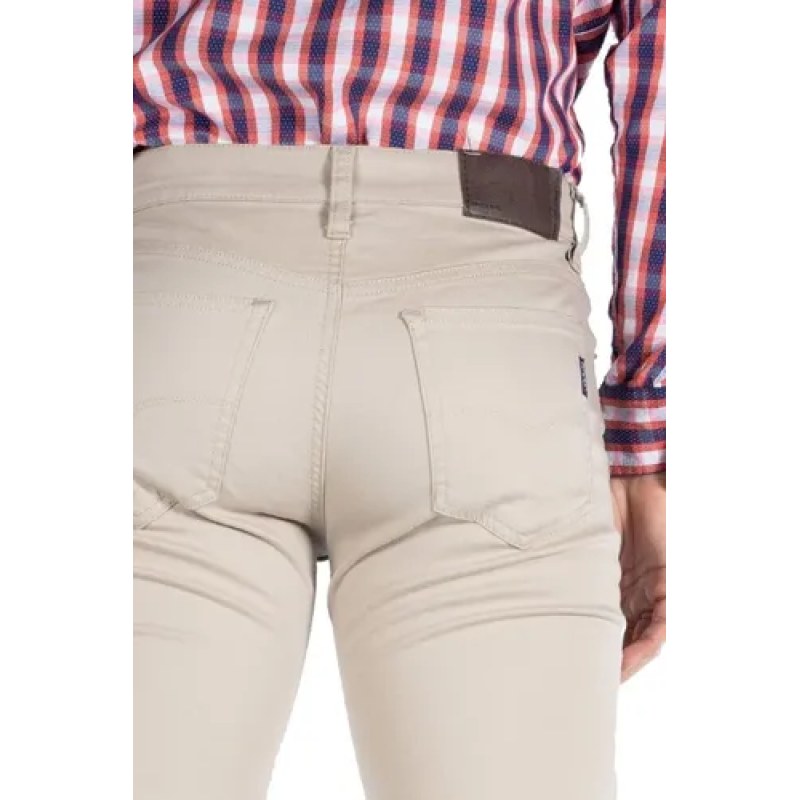 Pantalon Oggi Jeans Vaxter Gabardina Stretch Recto Hombre #mlpos_19 | Color: Gab. Khaki #color_gab_khaki #sku_vxmvgbkh38
