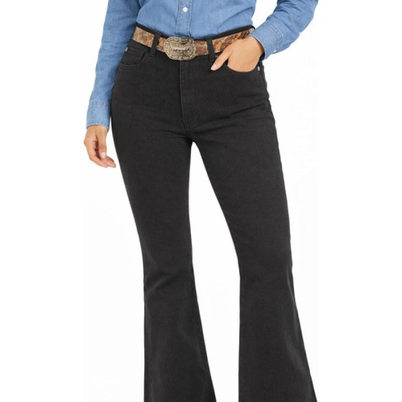 Pantalon Wrangler Dama Vaquero High Rise Bota #mlpos_7 | Color: Negro 7094 #color_negro_7094 #sku_1123870947 #sku_11238709411 #sku_11238709415