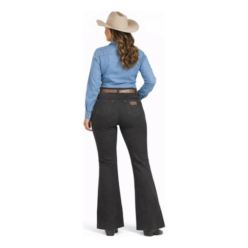 Pantalon Wrangler Dama Vaquero High Rise Bota #mlpos_8 | Color: Negro 7094 #color_negro_7094 #sku_1123870947 #sku_11238709411 #sku_11238709415