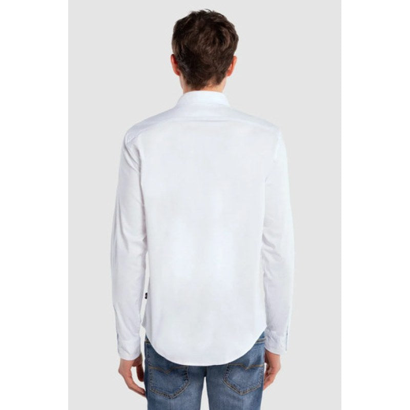 Camisa Casual Oggi Jeans Para Hombre #mlpos_5 #mlitem_MLM2903076199 | Color: Station Blanco #color_station_blanco | Talla: EG #sku_camstationbcoxl #mlitem_MLM2903076191 #sku_camstationbcog #mlitem_MLM2903088601 #sku_camstationbcom #mlitem_MLM2903076197 #sku_camstationbcoch