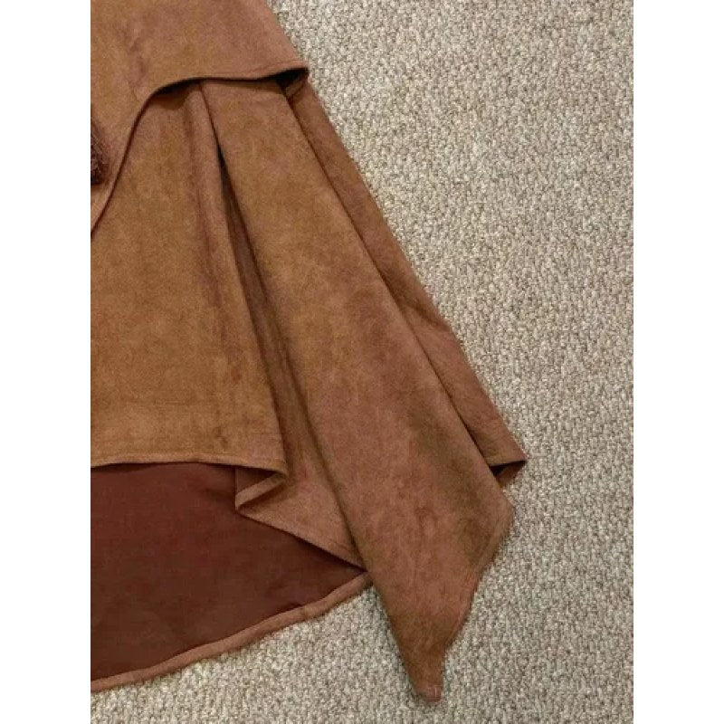 Faldas Vaquera Asimétricas Con Volantes  Para Mujer, #mlpos_4 #mlitem_MLM2853059865 | Color: Camel #color_camel | Talla: L #sku_faldagamicll #mlitem_MLM2853047259 #mlitem_MLM2853047261 #sku_faldagamicls