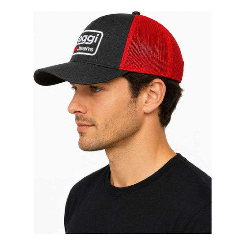 Gorra Oggi Jeans Original Casual Ajustable #mlpos_47 #mlitem_MLM5425823896 | Color: 100 negro/ rojo #color_100_negro_rojo | Talla: Unitalla #sku_gorraoggingrj