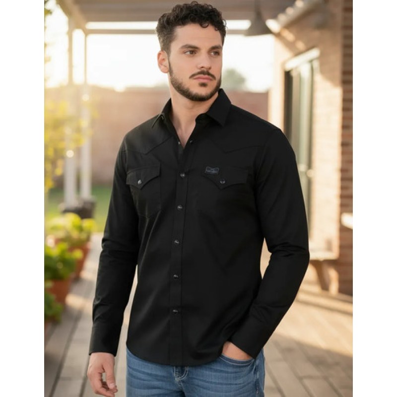 Camisa Vaquera Montero Manga Larga Para Hombre #mlpos_11 #mlitem_MLM5159445896 | Color: Negro #color_negro | Talla: XL #sku_camnt0460ngxl #mlitem_MLM5159445902 #sku_camnt0460ngs #mlitem_MLM5159379384 #sku_camnt0460ngl #mlitem_MLM2853327811 #sku_camnt0460ng3xl #mlitem_MLM2937043989 #sku_camnt0460ngm #mlitem_MLM5159379382 #sku_camnt0460ng2xl