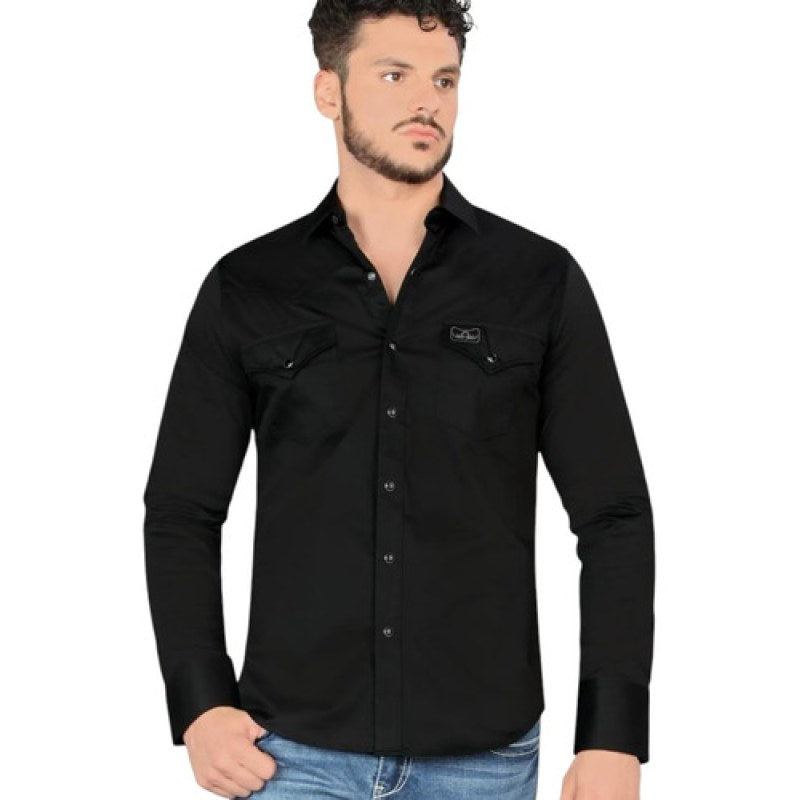 Camisa Vaquera Montero Manga Larga Para Hombre #mlpos_12 #mlitem_MLM5159445896 | Color: Negro #color_negro | Talla: XL #sku_camnt0460ngxl #mlitem_MLM5159445902 #sku_camnt0460ngs #mlitem_MLM5159379384 #sku_camnt0460ngl #mlitem_MLM2853327811 #sku_camnt0460ng3xl #mlitem_MLM2937043989 #sku_camnt0460ngm #mlitem_MLM5159379382 #sku_camnt0460ng2xl