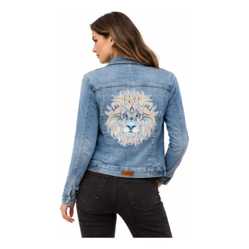 Chamarra Chaqueta Vaquera Artesana  Para Dama #mlpos_6 #mlitem_MLM4808857872 | Color: bla #color_bla | Talla: CH #sku_scchblch