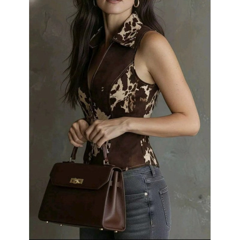 Chaleco Western Vaquero Cowgirl #mlpos_2 #mlitem_MLM3008918211 | Color: Cafe #color_cafe | Talla: S #sku_chavacacfs #mlitem_MLM3008904971 #sku_chavacacfm #mlitem_MLM3008918209 #sku_chavacacfg #mlitem_MLM3008879701 #sku_chavacacfxg