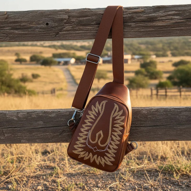 Bolso Bolsa Mariconera Cruzado Ariat Unisex #mlpos_5 #mlitem_MLM2745600019 | Color: Café #color_caf #sku_arbmcf